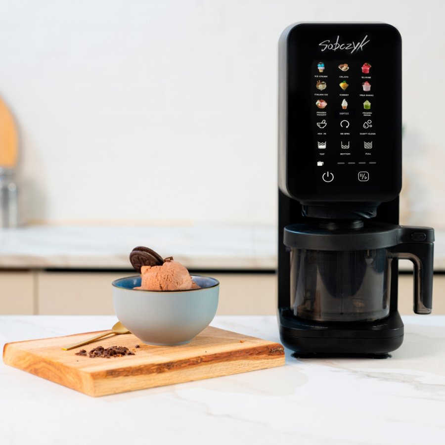 Sobczyk 12-in-1 Eismaschine 600W 1,5 L, Schwarz