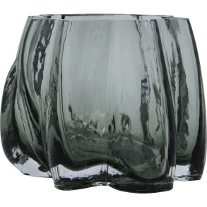 House Doctor Curva Teelichthalter H12,5 cm, Rauch/Grau