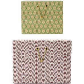 House Doctor Keep Aufbewahrungsbox 2er Set, Rot/Khaki