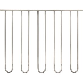 House Doctor Stilio Glasregal 40 cm, Silbernes Finish