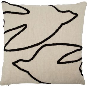 House Doctor Fly Kissenbezug 50x50 cm, Schwarz/Gebrochenes Wei