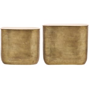 House Doctor Cajas Tisch m. Lagerung 2er Set, Golden