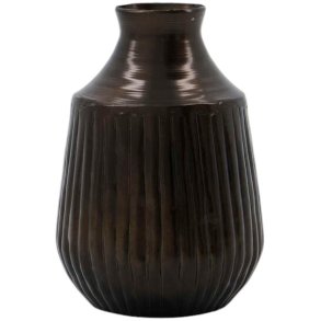 House Doctor Groove Vase H15 cm, Antikbraun