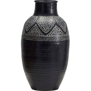 House Doctor Bloss Vase H38 cm, Schwarz