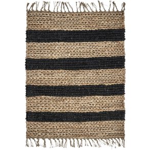 House Doctor Rimi Teppich 60x90 cm, Jute/Schwarz