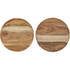 House Doctor Wood Tablett 2er Set 17,5 cm, Akazie