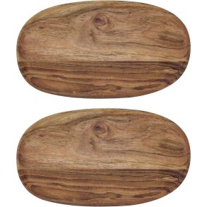 House Doctor Wood Tablett 2er Set 33 cm, Akazie