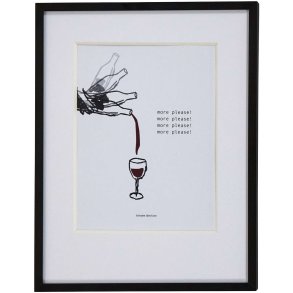 House Doctor Wine Wandkunst 23x30 cm, Bordeaux