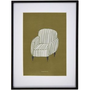 House Doctor Chair Wandkunst 30x40 cm, Senfgelb