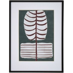 House Doctor Flow Wandkunst 30x40 cm, Dunkelgrün