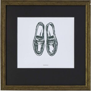 House Doctor Shoe Wandkunst 40x40 cm, Dunkelgrn