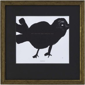 House Doctor Bird Wandkunst 40x40 cm, Schwarz