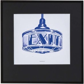 House Doctor Exit Wandkunst 40x40 cm, Dunkelblau