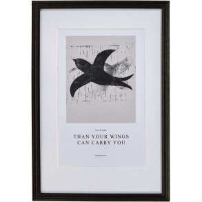 House Doctor Fly Wandkunst 40x60 cm, Schwarz