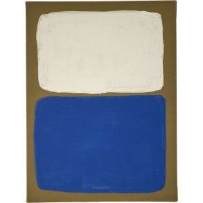 House Doctor Reca Wandkunst 30x40 cm, Blau/Grauweiß/Senfgelb