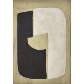 House Doctor Act Wandkunst 70x100 cm, Sand/Schwarz/Wei