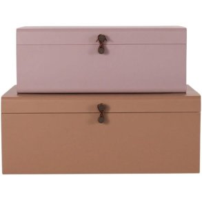 House Doctor Metal Aufbewahrung 2er Set, Beige/Pink