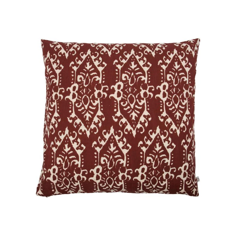 House Doctor Ikat Kissenbezug 50x50 cm, Gebranntes Rot