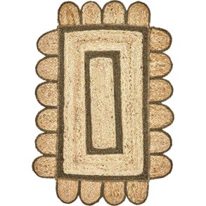 House Doctor Denta Fumatte 60x90 cm, Grn/Jute