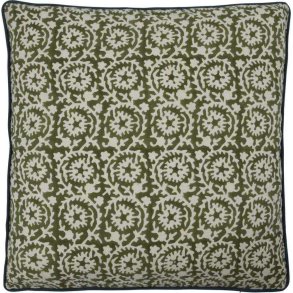 House Doctor Flow Kissenbezug 50x50 cm, Dunkelgrn/Grauwei