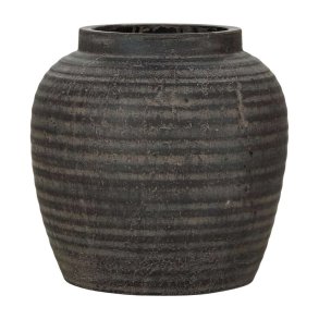 House Doctor Hafa Blumentopf H31,5 cm, Grau/Braun