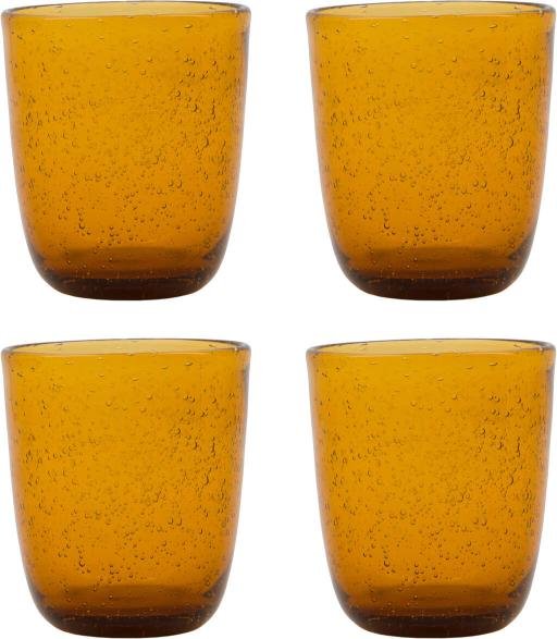 House Doctor Raba Glas 4 stk. 35 cl, Amber - Vandglas - WWW.HJEM.DK ApS