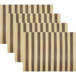 House Doctor Rayas Das Tischset 4er Set 35x46 cm, Braun/Bambus