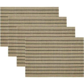 House Doctor Fica Das Tischset 4er Set 35x46 cm, Schwarz/Bambus