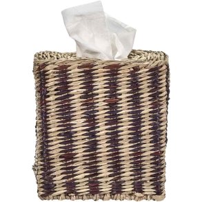 House Doctor Clean Serviettenbox, Seegras/Braun