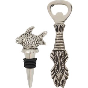 House Doctor Fish Barzubehr 2er Set, Antikes Silber