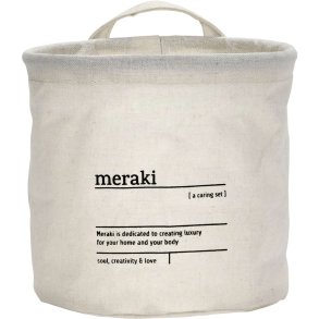 Meraki Caring Opbevaringskurv H15 cm, Hvid