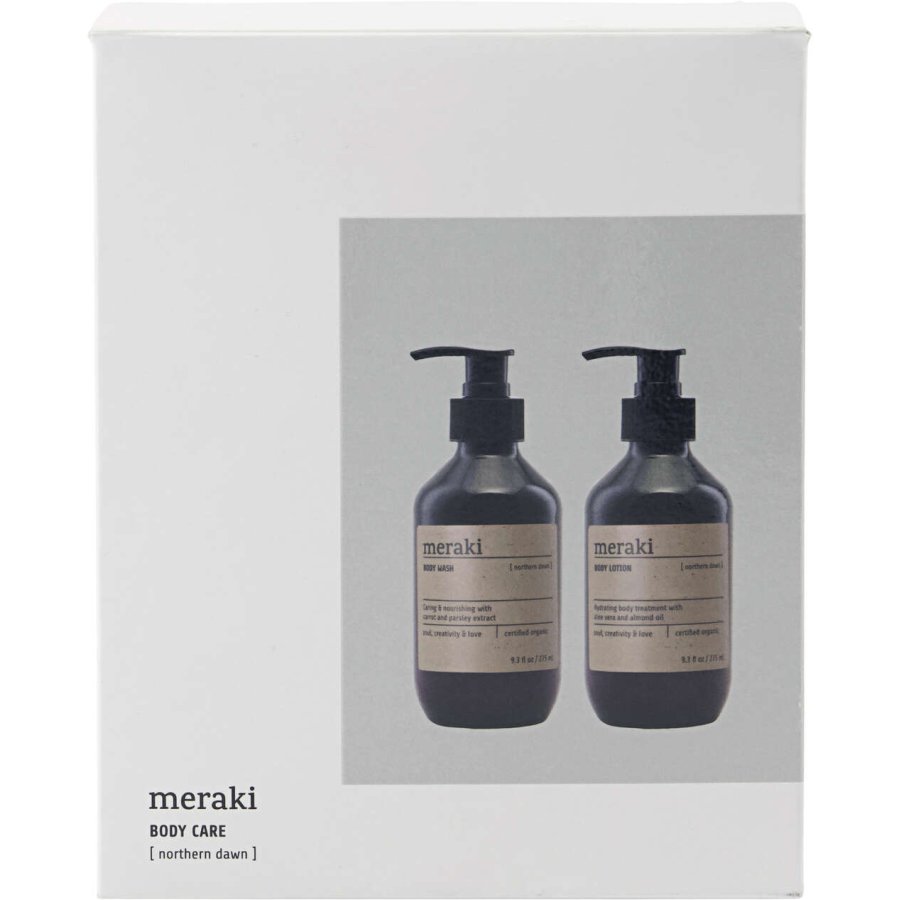 Meraki Body Care Geschenkbox mit Body Wash & Body Lotion 275 ml, Northern Dawn