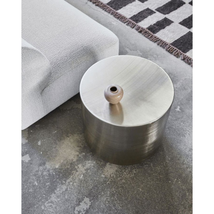 House Doctor Step Couchtisch �50 cm, Oberfl&auml;che Aus Geb&uuml;rstetem Silber