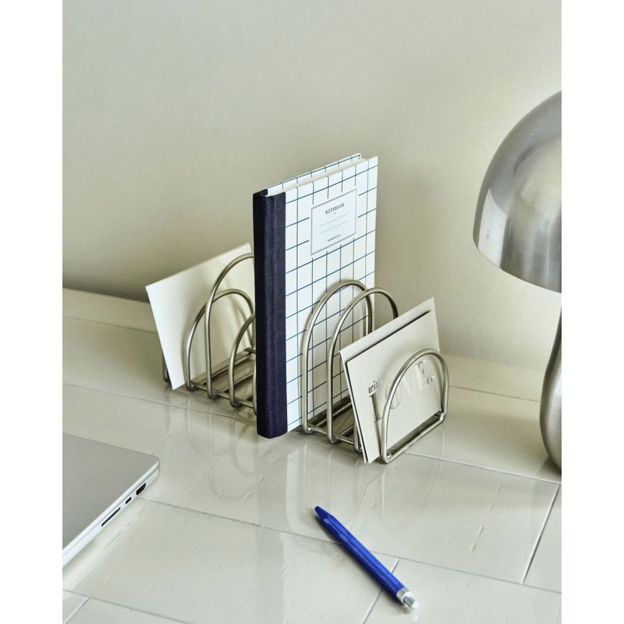 House Doctor Pampi Organisator 24x12,5 cm, B�rstet S�lv