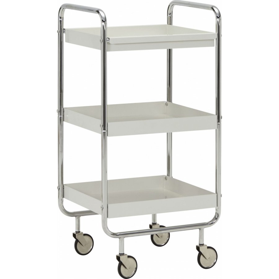 House Doctor Roll Trolley 85x42 cm, Silberfarbenes Finish