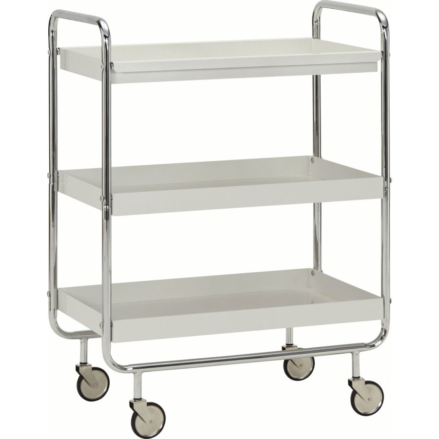 House Doctor Roll Trolley 85x62 cm, Silberfarbenes Finish