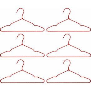 House Doctor Wire B�jle 6 stk, R�d