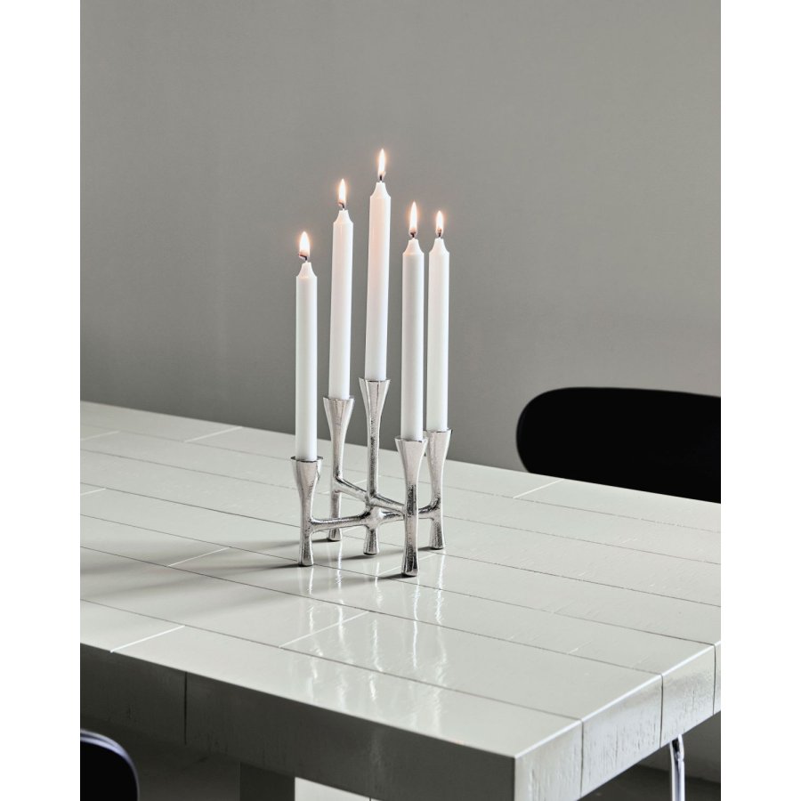 House Doctor Tristy Lysestage H20 cm, S�lvfinish