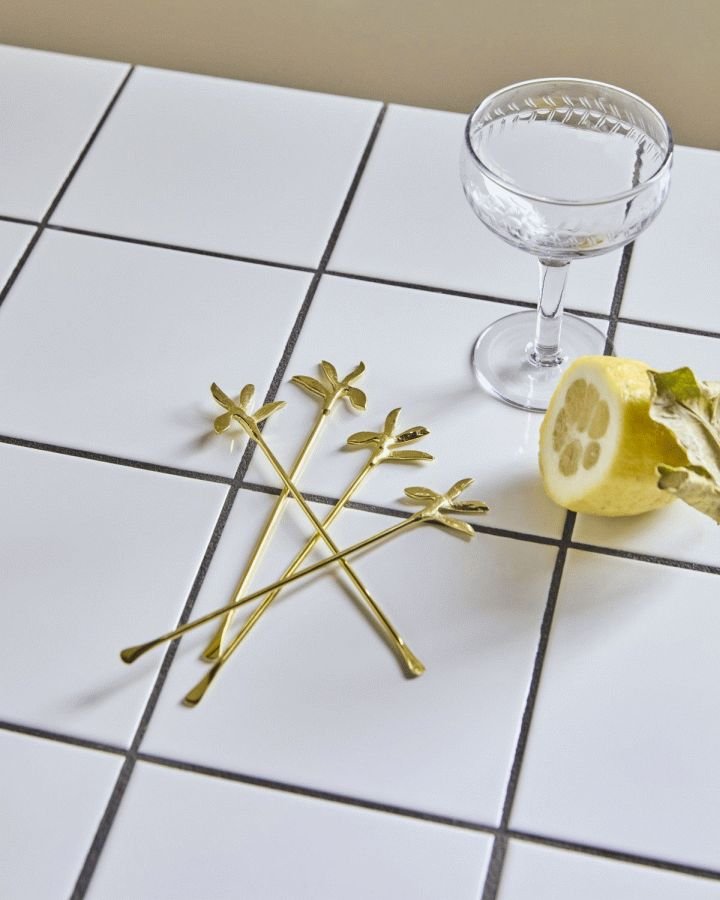 House Doctor Serve R�repinde 4 stk. 19 cm, Antik Guld