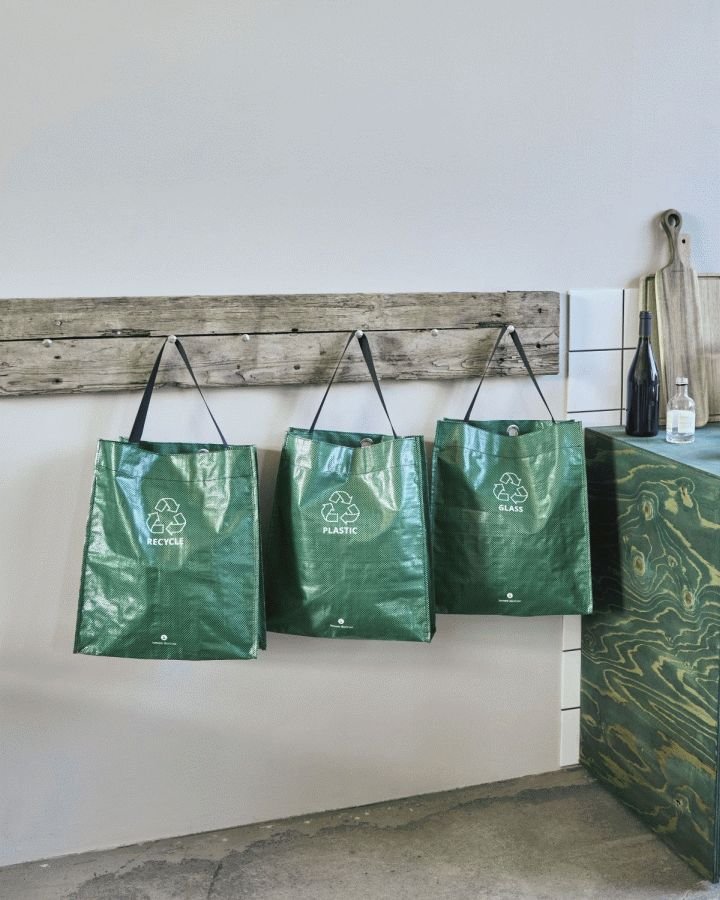 House Doctor Recycle Taske 3 stk. 38x15 cm, Gr�n