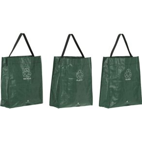 House Doctor Recycle Taske 3 stk. 38x15 cm, Gr�n