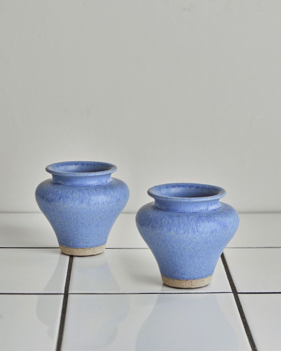 House Doctor Kolo Vase 2 stk. H8,5 cm, Bl�