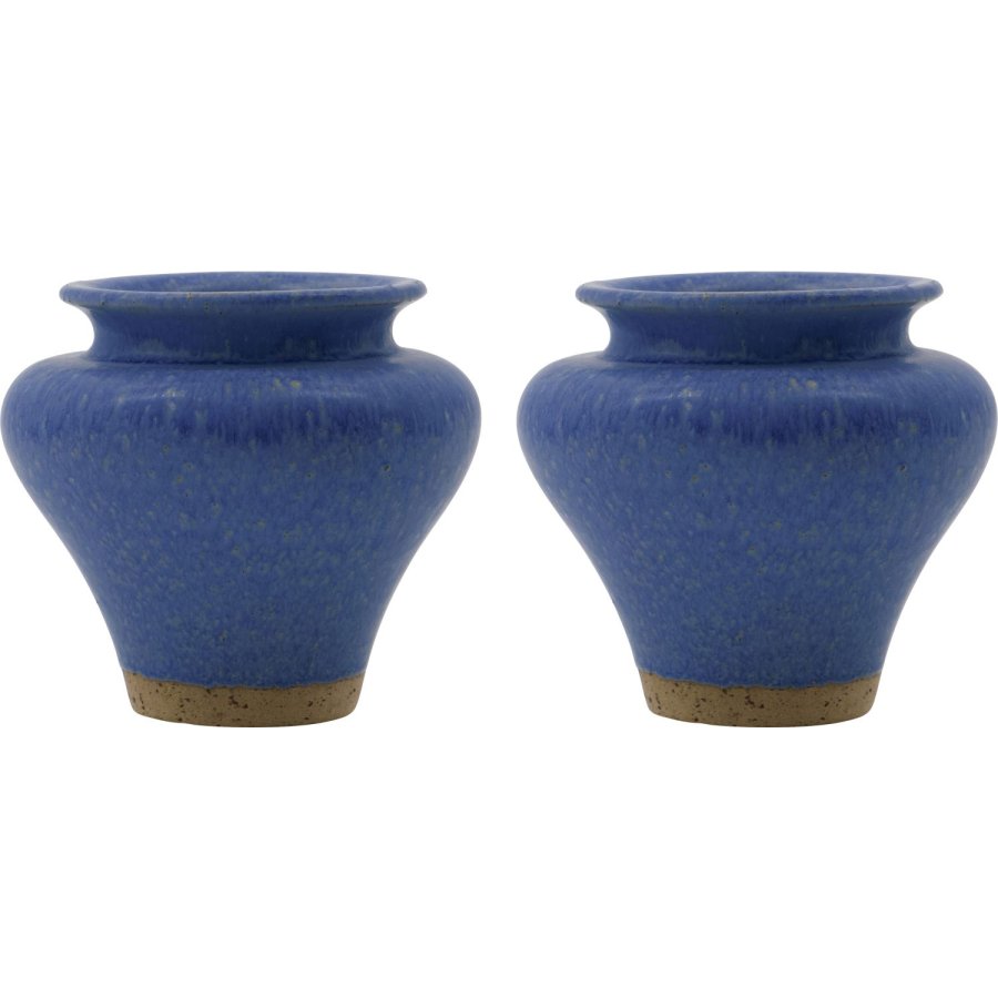 House Doctor Kolo Vase 2 stk. H8,5 cm, Bl�