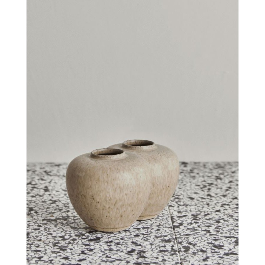 House Doctor Tino Vase 2 stk. H9 cm, Beige