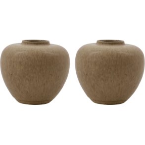 House Doctor Tino Vase 2 stk. H9 cm, Beige