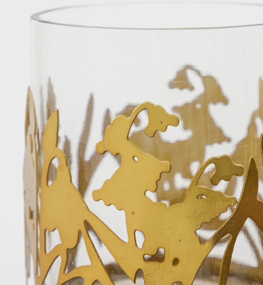 House Doctor Lily Fyrfadsstage 2 stk. H9,5 cm, Antik Messingfinish