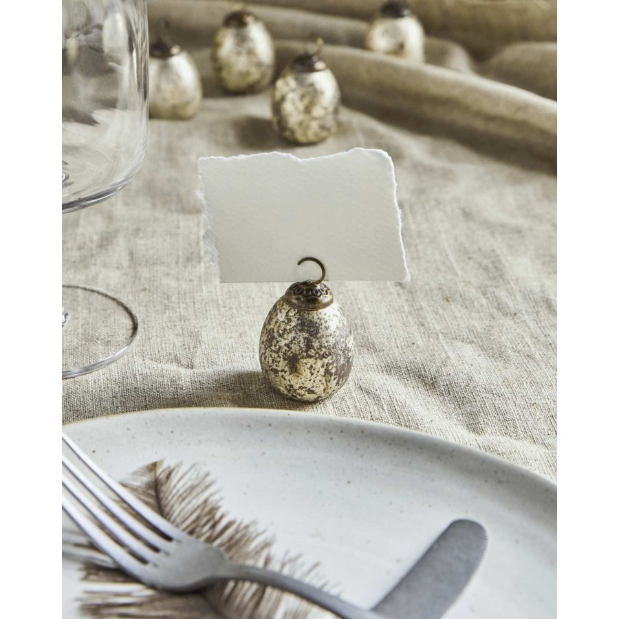 House Doctor Pack Kartenhalter 6er Set, Silberfarbenes Finish