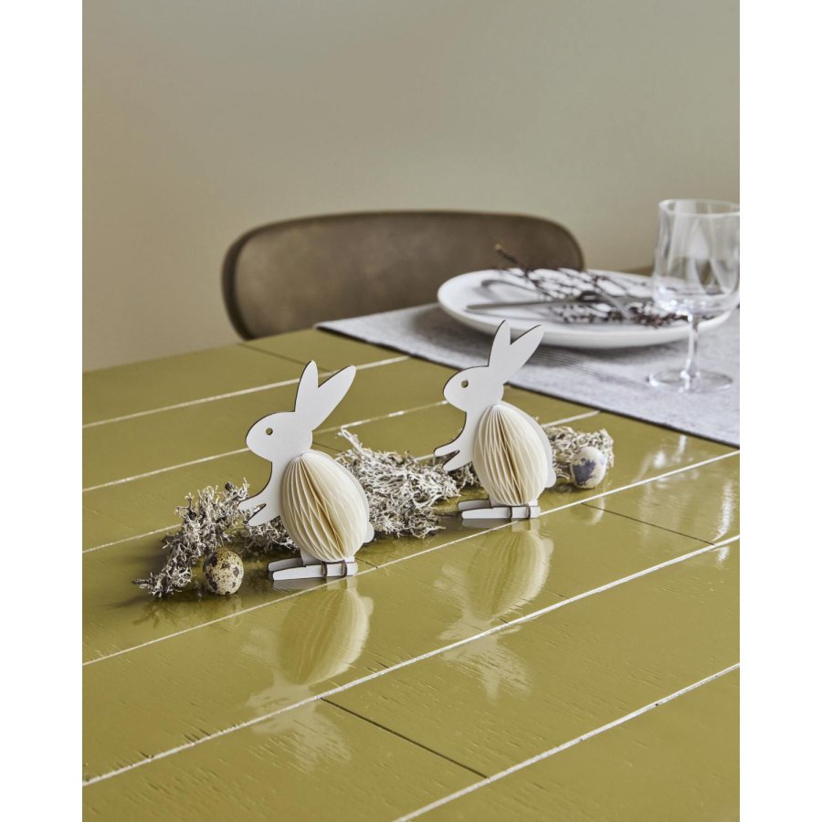 House Doctor Rabb Dekoration 2er Set, Cremefarben