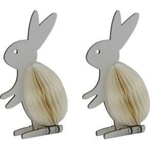 House Doctor Rabb Dekoration 2er Set, Cremefarben
