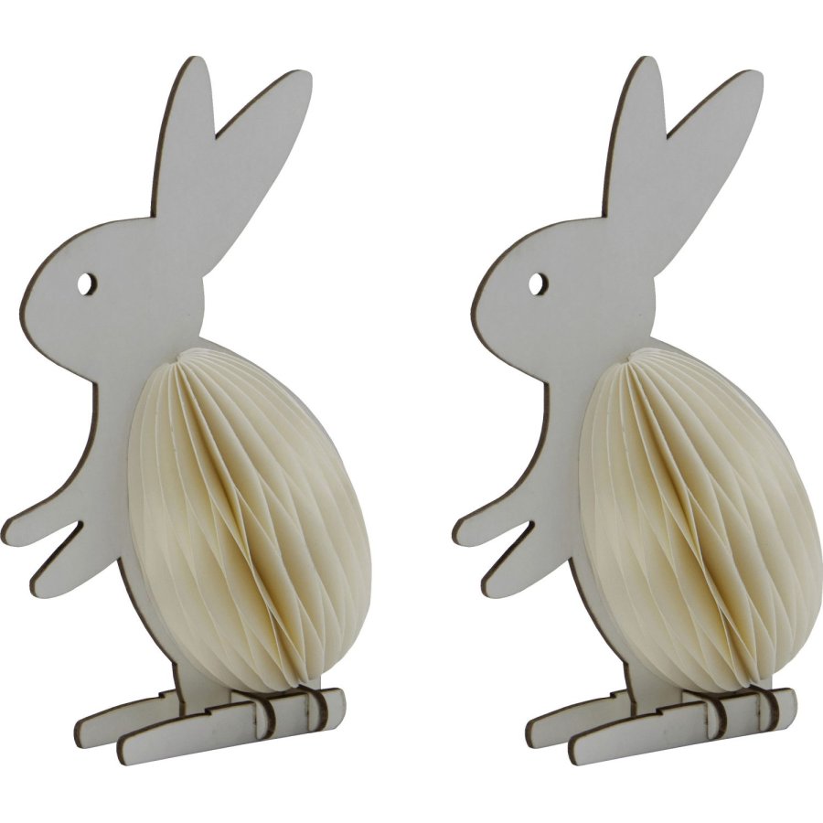 House Doctor Rabb Dekoration 2er Set, Cremefarben